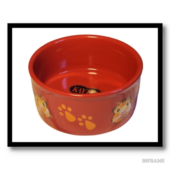 Paw Print Ceramic Guinea Pig/Hamster Food Bowl - Picture 4 of 6